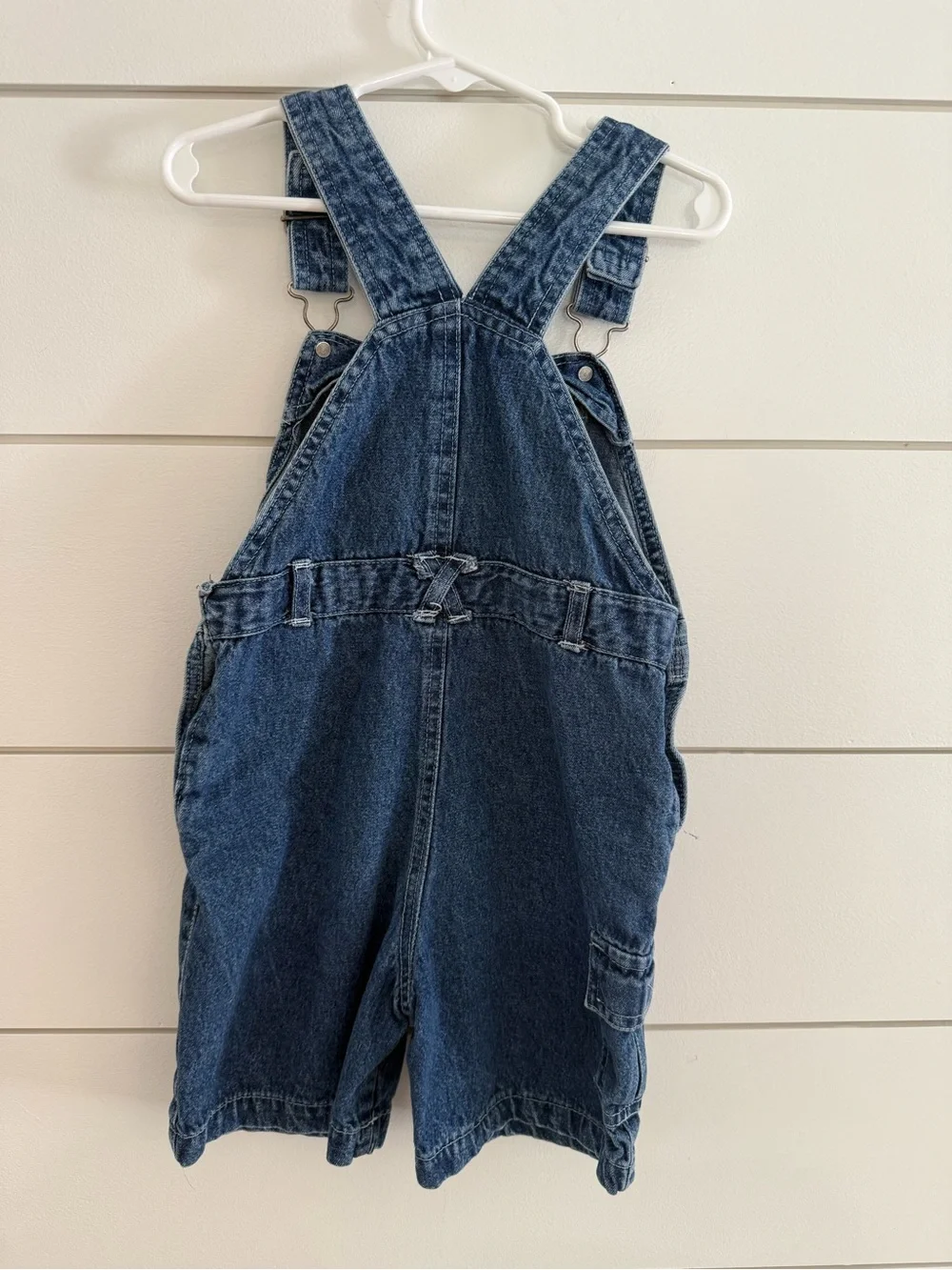 Vintage Carters Denim Overalls Shortalls Size 4T Patriotic Flag Classic